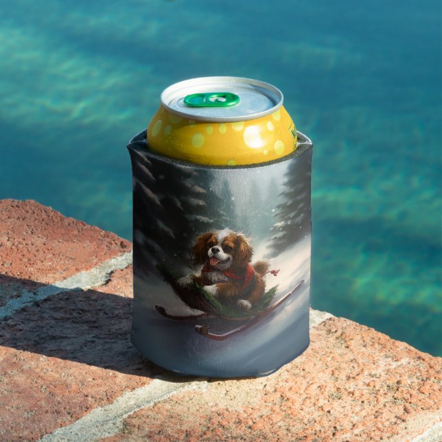 Porta-lata Cavalier King Charles Spaniel neve de Natal (Piscina in situ)