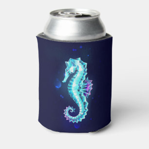 Porta-lata Cavalo de Gelo Cristal em Fundo Azul