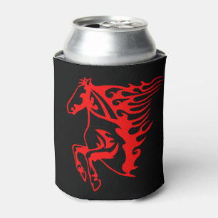 Porta-lata Cavalo selvagem de incêndio vermelho Bronco Musta