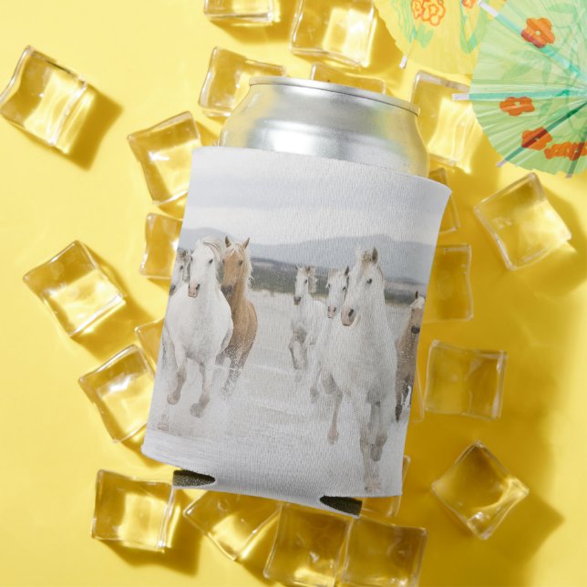 Porta-lata Cavalos correndo na praia (Verão in situ)