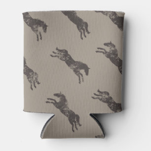 Porta-lata Cavalos Equestres Masculinos de Preto e Clássico