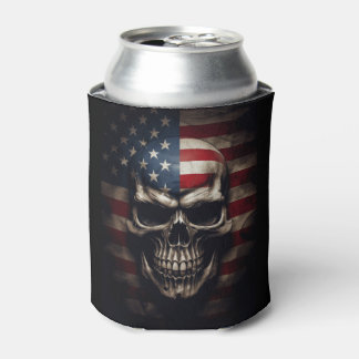 Porta-lata Caveira da Bandeira Americana