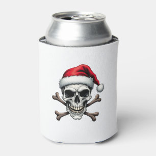Porta-lata Caveira e Ossos Cruzados do Papai Noel Pirata de N
