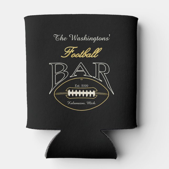 Porta-lata Caverna de Bar Americano de Futebol pode arrefecer (Traseira)