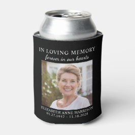 Porta-lata Celebração de Foto Memorial da Vida Preto