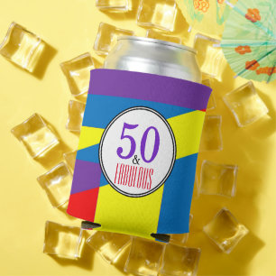 Porta-lata Celebração de Marco Colorido e Fabuloso aos 50
