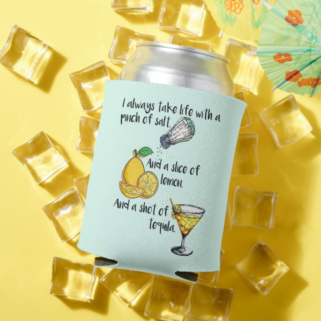 Porta-lata Celebrar a vida, dizer presente engraçado (Verão in situ)