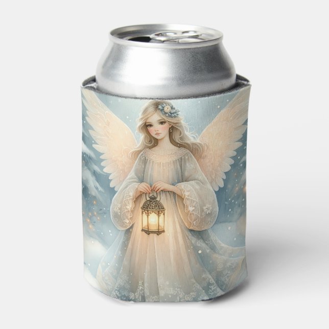 Porta-lata Celestial Winter Angel Lantern of Grace (Can Front)