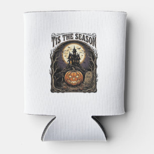 Porta-lata Cena da Temporada Vintage de Halloween com Gato e