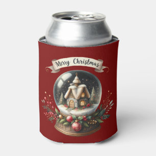 Porta-lata Cena de Cabana na Bola de Neve de Natal Aconchegan