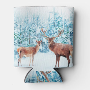 Porta-lata Cena de inverno da família Snowy Deer