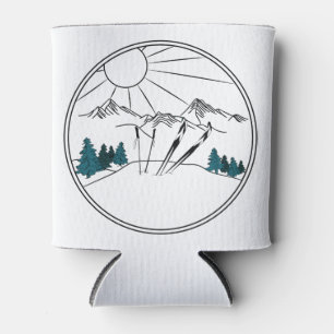 Porta-lata Cena de inverno de Ski Resort