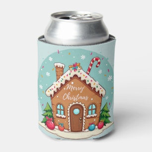 Porta-lata Cena de Natal da Casa de Biscoito de Gengibre Capr