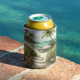 PORTA-LATA CENA DE PRAIA DE VERÃO FOFA E EXCÊNTRICA