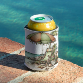 PORTA-LATA CENA DE PRAIA DE VERÃO FOFA E EXCÊNTRICA
