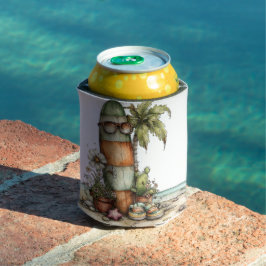 PORTA-LATA CENA DE PRAIA TROPICAL DE VERÃO ENGRAÇADA E EXCÊNT