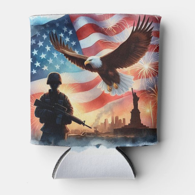 Porta-lata Cena Soldado Americano (Frente)