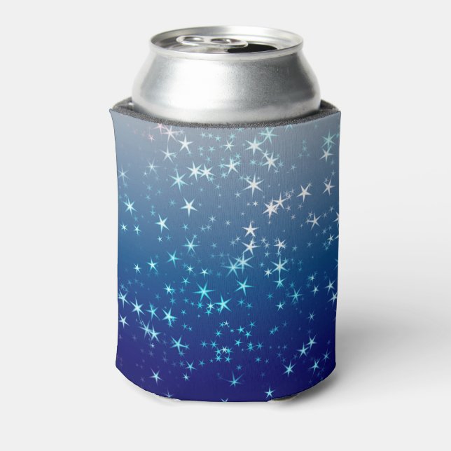 Porta-lata Centelhas de Natal Estrelas Céu Azul (Can Back)