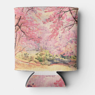 Porta-lata Cereja Selvagem Himalaia: Paisagem Watercolor.