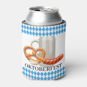 Porta-lata Cerveja Bávara Stein Salsicha Pretzel Oktoberfest