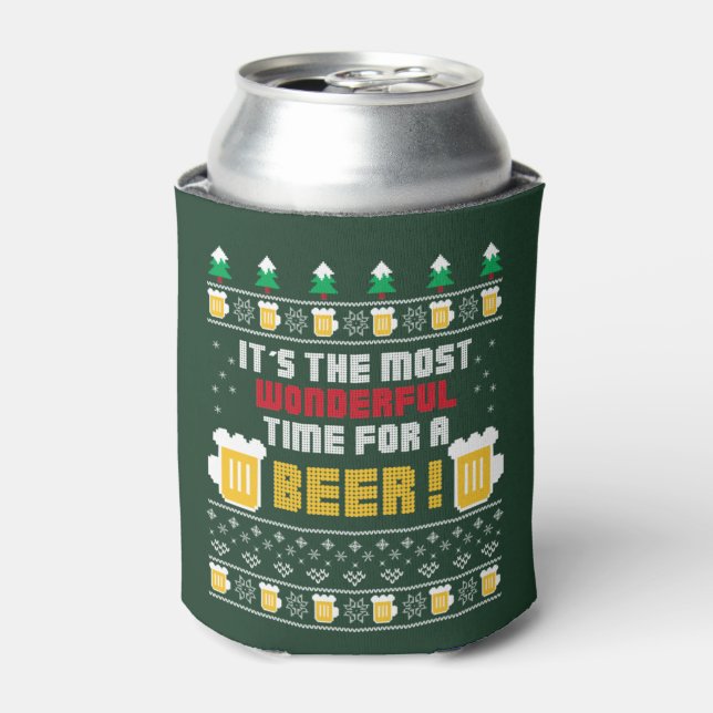 Porta-lata Cerveja De Suéter De Natal Feia (Can Front)