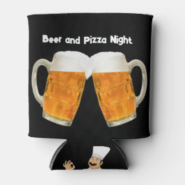 Porta-lata Cerveja e Pizza Noite Fresco