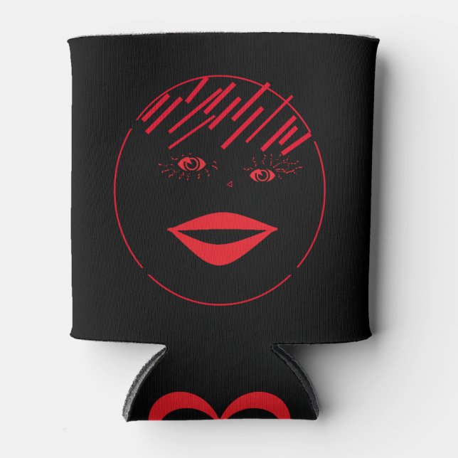 Porta-lata Cerveja e refrigerante com linda mulher (Frente)