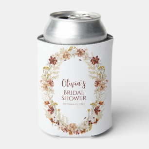 Porta-lata Chá de Bebê Boho Terroso Outono Floral Quente Pers