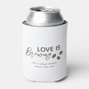 Porta-lata Chá de Bebê com Tema de Café Love is Brewing