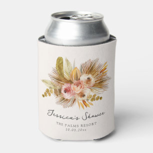 Porta-lata Chá de Bebê Floral Tropical Vintage