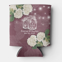 Porta-lata Chá de casamento Mason Jars Hydrangea String Light