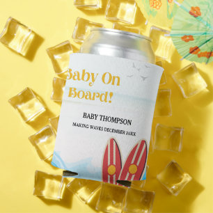 Porta-lata Chá de fraldas de surfe na praia de conselho