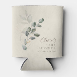 Porta-lata Chá de fraldas Dourado Minimalista Personalizado