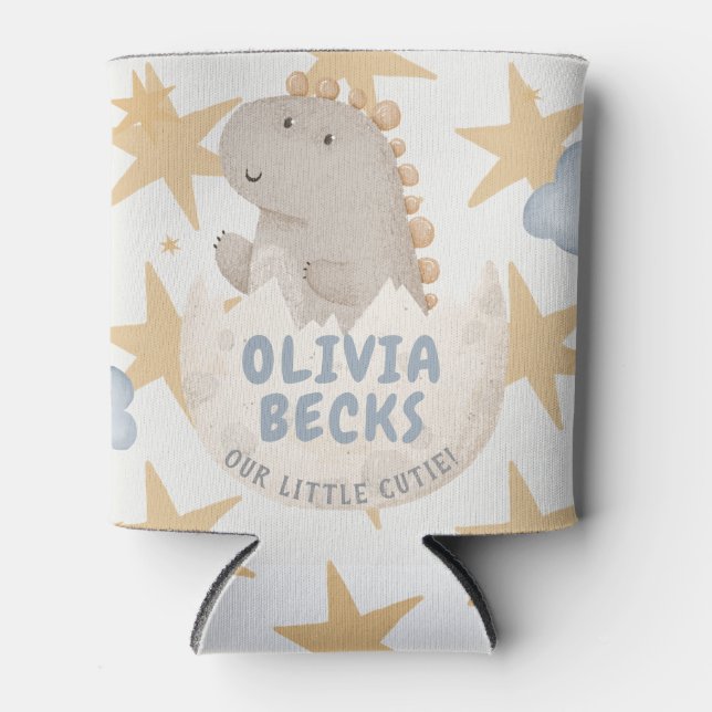 Porta-lata Chá de fraldas Ilustrativo Pastel Watercolor (Frente)