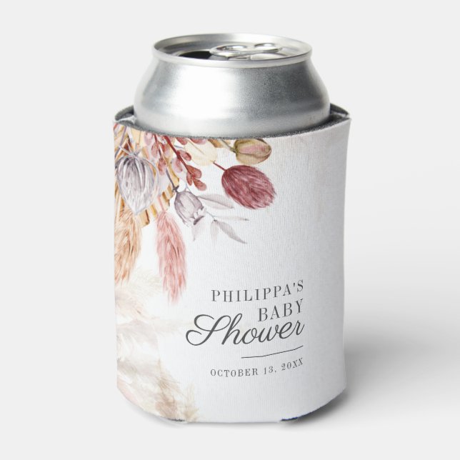 Porta-lata Chá de fraldas Terracotta Pampas Grass (Can Front)