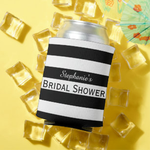 Porta-lata Chá de panela listrado preto e branco