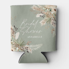 Porta-lata Chá de panela pampas eucalyptus sage verde moderno