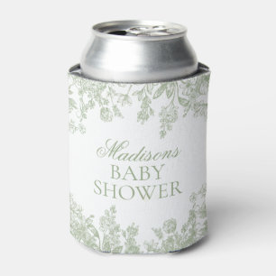 Porta-lata Chá Revelação Bebê Floral Vintage Chinoiserie