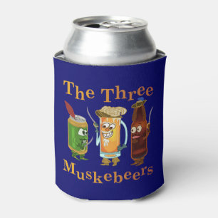 Porta-lata Chalaça engraçada três Muskebeers da cerveja