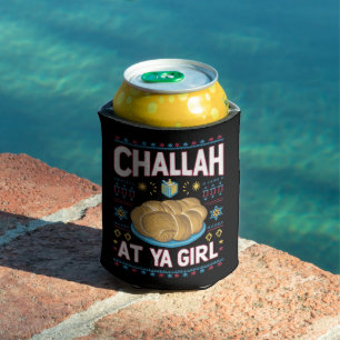 Porta-lata Challah At Ya Girl Comida Divertida de Hanukkah Ch