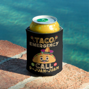 Porta-lata Chamada de Emergência de Taco Engraçado Cinco de M