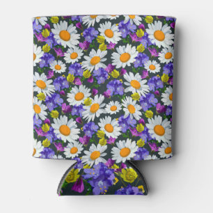 Porta-lata Chamomila, flores silvestres: padrão uniforme.