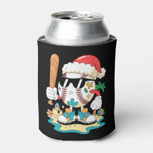 Porta-lata Chapéu de Papai Noel de Beisebol de Natal Taco de