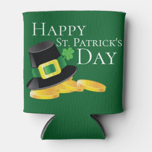Porta-lata Chapéu do Leprechaun do dia de St Patrick & moeda