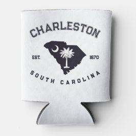 Porta-lata Charleston South Carolina Flag Map Souvenirs