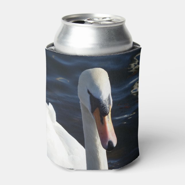 Porta-lata Chave de resfriamento personalizada do Swan Branco (Can Front)