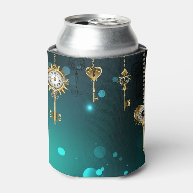 Porta-lata Chaves de Esqueleto Anticas em Fundo Verde (Can Front)