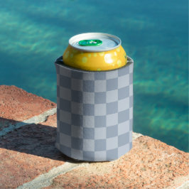 Porta-lata Checkerboard azul empoeirado