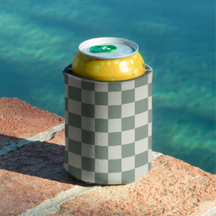 Porta-lata Checkerboard verde