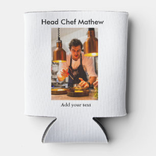 Porta-lata Chef cozinheiro adiciona nome SMS homens padaria d